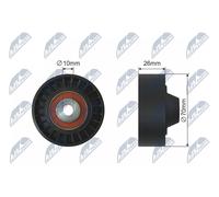 Fits NTY RNK-HY-514 PULLEY IDLER V-BELT