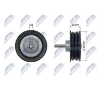 NTY Tensioner Pulley RNK-LR-019 - V-Ribbed Plastic - Fits Land Rover Range Rover Evoque 2.0L 4cyl