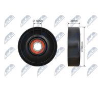 V-belt tensioner pulley Plastic RNK-LR-020 NTY for LAND ROVER DISCOVERY IV