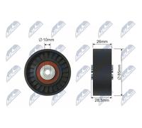 Fits NTY RNK-PL-018 PULLEY IDLER V-BELT