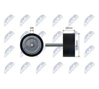 NTY RNK-PL-030 Tensioner pulley