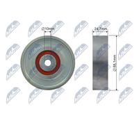 PULLEY IDLER V-BELT For TOYOTA ECHO 1.0-1.3 99-05, YARIS 1.3 05-