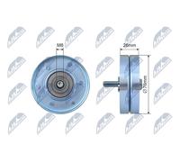 Fits NTY RNK-VV-013 PULLEY IDLER V-BELT