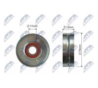Fits NTY RNK-VW-010 PULLEY IDLER V-BELT