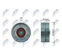 Fits NTY RNK-VW-030 PULLEY IDLER V-BELT