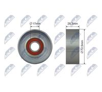 NTY RRK-MZ-002 Tensioner pulley