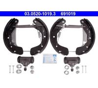 ATE Original TopKit Brake Set, drum brakes 03.0520-1019.3 29 with wheel brake cylinder, with accessories VAUXHALL: Corsa Mk1, Astra Mk3 CC