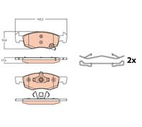 FITS OPEL CORSA E 1.0 BRAKE PAD SET, DISC BRAKE GDB2099 TRW