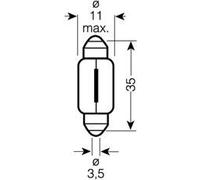 Fits OSRAM 6418ULT TUBE BULB C5W 12V/5W 11X35MM SV8.5-8 10PCS ULTRA LIFE DE St