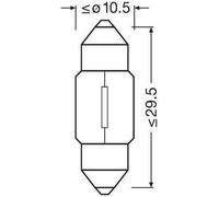 Fits OSRAM 6438 TUBE BULB C5W 12V/10W 11X28MM ORIGINAL 12V 10PCS. ⭐UK Stock⭐