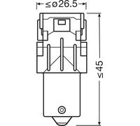 Kit Couple Led Bulbs P21W BA15S 6000K 12V 4 Years Warranty