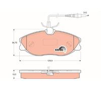 FITS PEUGEOT 406 2.0 16V BRAKE PAD SET, DISC BRAKE GDB1194 TRW