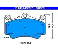 ATE Brake Pad Set 13.0460-4999.2 – Disc Brake for Porsche 911 Convertible