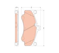 FITS PORSCHE 911 3.6 TURBO BRAKE PAD SET, DISC BRAKE GDB1863 TRW