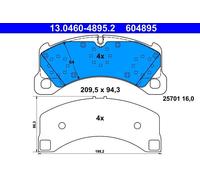FITS PORSCHE CAYENNE 3.0 S E-HYBRID BRAKE PAD SET, DISC BRAKE 13.0460-4895.2 ATE