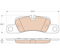 FITS PORSCHE CAYENNE 3.0 S E-HYBRID BRAKE PAD SET, DISC BRAKE GDB1962 TRW
