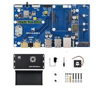 Fits Raspberry Pi Compute Module 5 IO Board with PoE Feature, M.2 NVMe SSD Support, GPIO Header,Ethernet, USB, HDMI &Metal Case, Power Supply,Cooling Fan