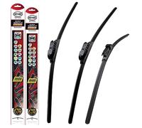 Fits Renault Trafic 2015-Onwards Heyner Germany Premium Super Flat Windscreen Wiper Blades 26"19"16'' Front and Rear Replacement Set HSF2619TLHSF16PT