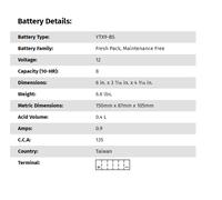 Fits Royal Enfield 411 Himalayan 2017 - 2020 YTX9 Yuasa Battery