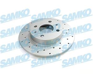 Fits SAMKO F2083PR Brake disc. painted ABARTH 500 / 595 / 695,500C / 595C / 695