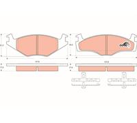 FITS SEAT CORDOBA 1.0 I BRAKE PAD SET, DISC BRAKE GDB1219 TRW