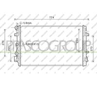 PRASCO AD120R007 Engine radiator