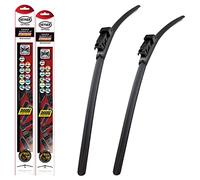 Fits Seat Leon 2006-2012 Heyner Germany Premium Super Flat Windscreen Wiper Blades Replacement Front Set 26"26" HSF2626