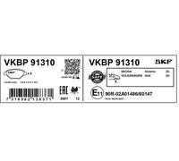 Fits SKF VKBP 91310 Brake pads. VAG