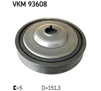 Belt Drive Crankshaft Belt Pulley SKF VKM 93608 Fits Dacia Infiniti Ø 151.3mm