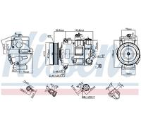 Air conditioning compressor R 134a PAG 46 890632 NISSENS for VW SEAT SKODA AUDI