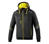 Sparco Tech Hoodie - Full Length Zip, Reflective Detail, Cotton Rich