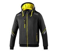 Sparco Tech Hoodie - Full Length Zip, Motorsport Branded, Reflective Details