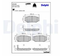 FITS SUZUKI ALTO IV 1.0 BRAKE PAD SET, DISC BRAKE LP2182 DELPHI
