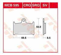 Fits Suzuki RGV 250 1988 TRW Ceramic Brake Pads MCB595