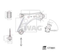 Fits SWAG 33 10 4354 control arm /P/ front Opel