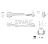Fits SWAG 33 10 4579 control arm /P/ front VW-Audi