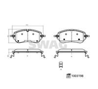 SWAG 33 11 4320 Brake pad set