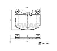 Fits SWAG 33 11 4322 brake pads. BMW 2/ 3/ 4/ 7/ M2/ M4/ X5/ X6/ X7/ Z4/ i4 18-