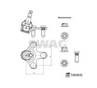 Fits SWAG 33 11 4451 L/R control arm pin Honda Civic X