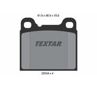Brake Pad Set Front Fits Porsche Saab Talbot Triumph Vauxhall VW TEXTAR 2003402