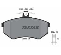 Fits TEXTAR 2066921 BRAKE PAD SET, DISC BRAKE