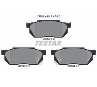 Fits TEXTAR 2095902 BRAKE PAD SET, DISC BRAKE DE Stock
