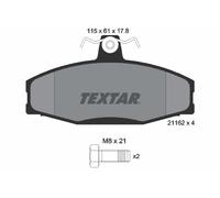 Fits TEXTAR 2166201 Brake Pad Set, disc brake DE stock