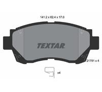 Fits TEXTAR 2179101 BRAKE PAD SET, DISC BRAKE