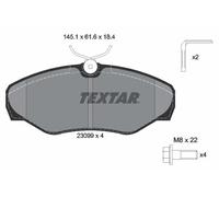 Fits TEXTAR 2309902 BRAKE PAD SET, DISC BRAKE