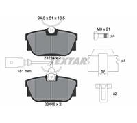 Fits TEXTAR 2344605 BRAKE PAD SET, DISC BRAKE UK Stock