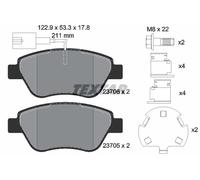 Textar 2370601 Front Brake Pad Set Fits Alfa Romeo Citroën Fiat Peugeot 500 C