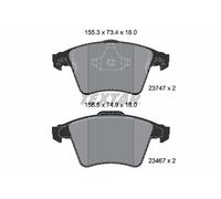Fits TEXTAR 2374702 Brake Pad Set, disc brake OE REPLACEMENT
