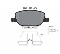 Fits TEXTAR 2376001 BRAKE PAD SET, DISC BRAKE