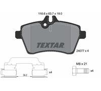 Fits TEXTAR 2407702 Brake Pad Set, disc brake 2407702 Brake pads set front , fi